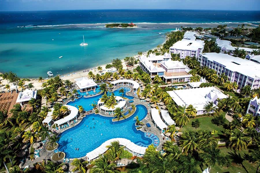 Hotel Riu Montego Bay adults-only all-inclusive resort with beachfront pools, modern rooms, and lively entertainment in Jamaica.
